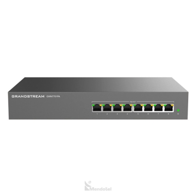 Switch no administrable con 8 puertos Gigabits, 8 puertos PoE. Grandstream GWN7701PA