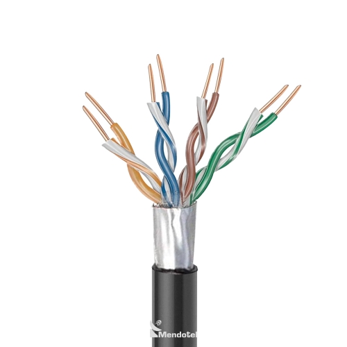 Cable CAT6A FTP exterior Copperled 23AWG 500MHz LDPE - SKU: CL-23F-C6A-UV