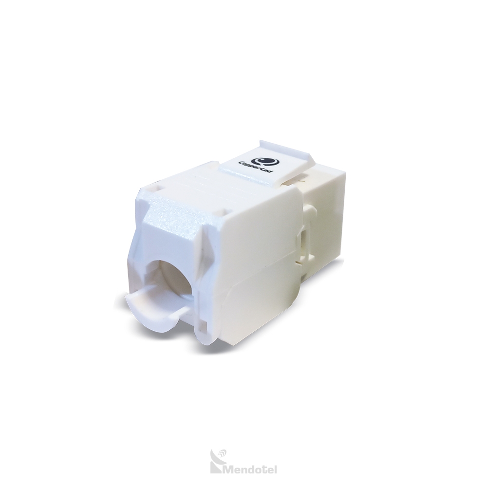 Jack CAT6A UTP 180° blanco Copperled - SKU: CL-KJ-C6A04-WH