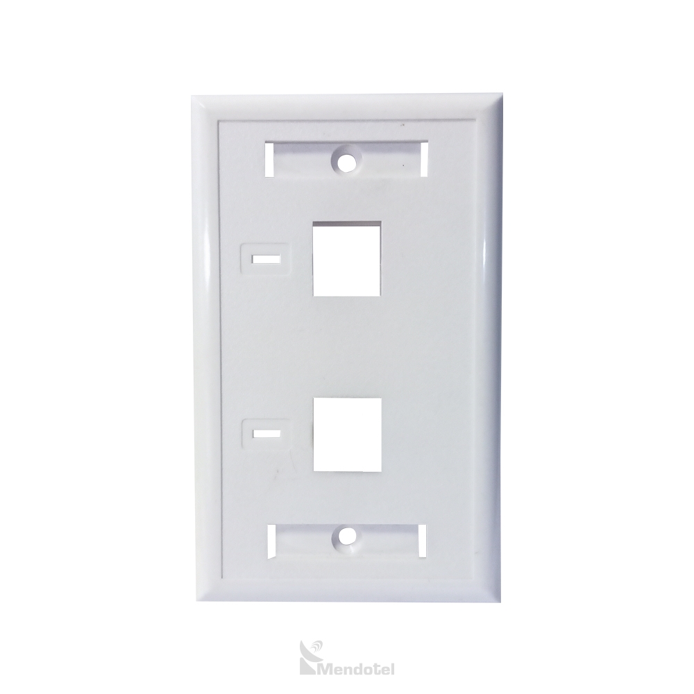 Faceplate 2 puertos blanco Copperled - SKU: CL-FP-1202