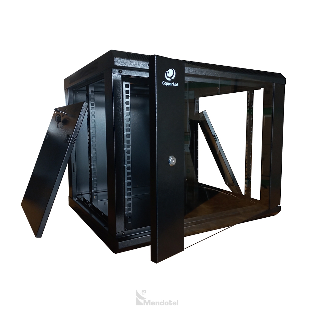 Rack de 9U puerta de vidrio templado Copperled - SKU: CL-WC-9U-GL