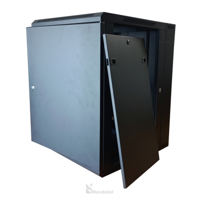 Rack de 12U puerta metálica sección doble abatible Safewell - SKU: SM02-6612-B