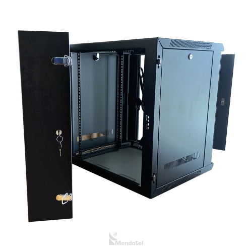 Rack de 9U puerta vidrio templado Sección Simple Nitrotel - SKU: NTFWC9U600