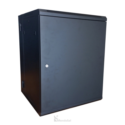 Rack de 12U puerta metálica sección simple Safewell - SKU: SM01-6512-B